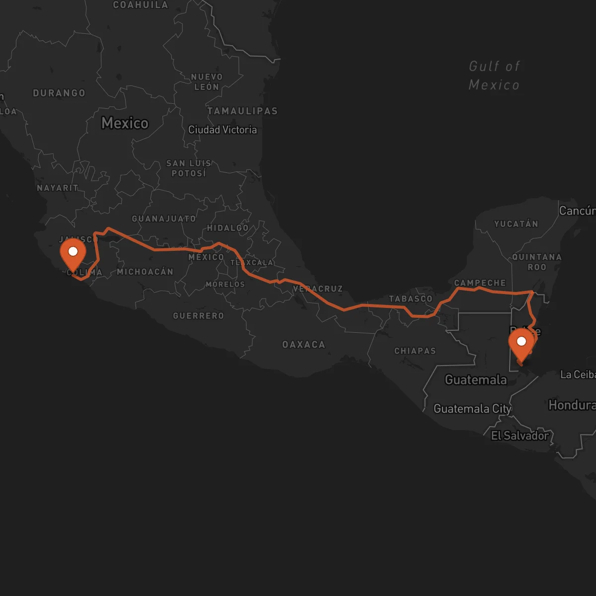 Ruta Manzanillo - Punta Gorda
