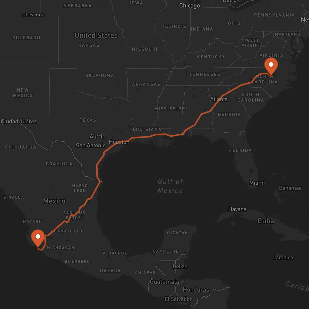 Ruta Raleigh - Manzanillo