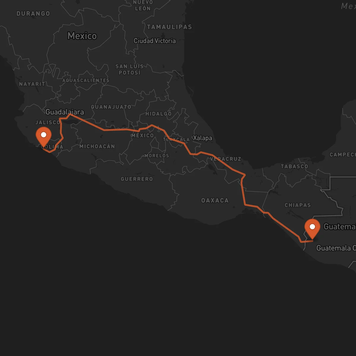 Ruta Manzanillo - San Marcos