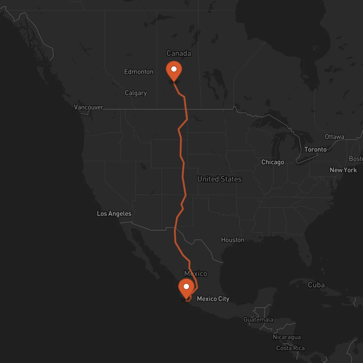 Ruta Manzanillo - Saskatoon