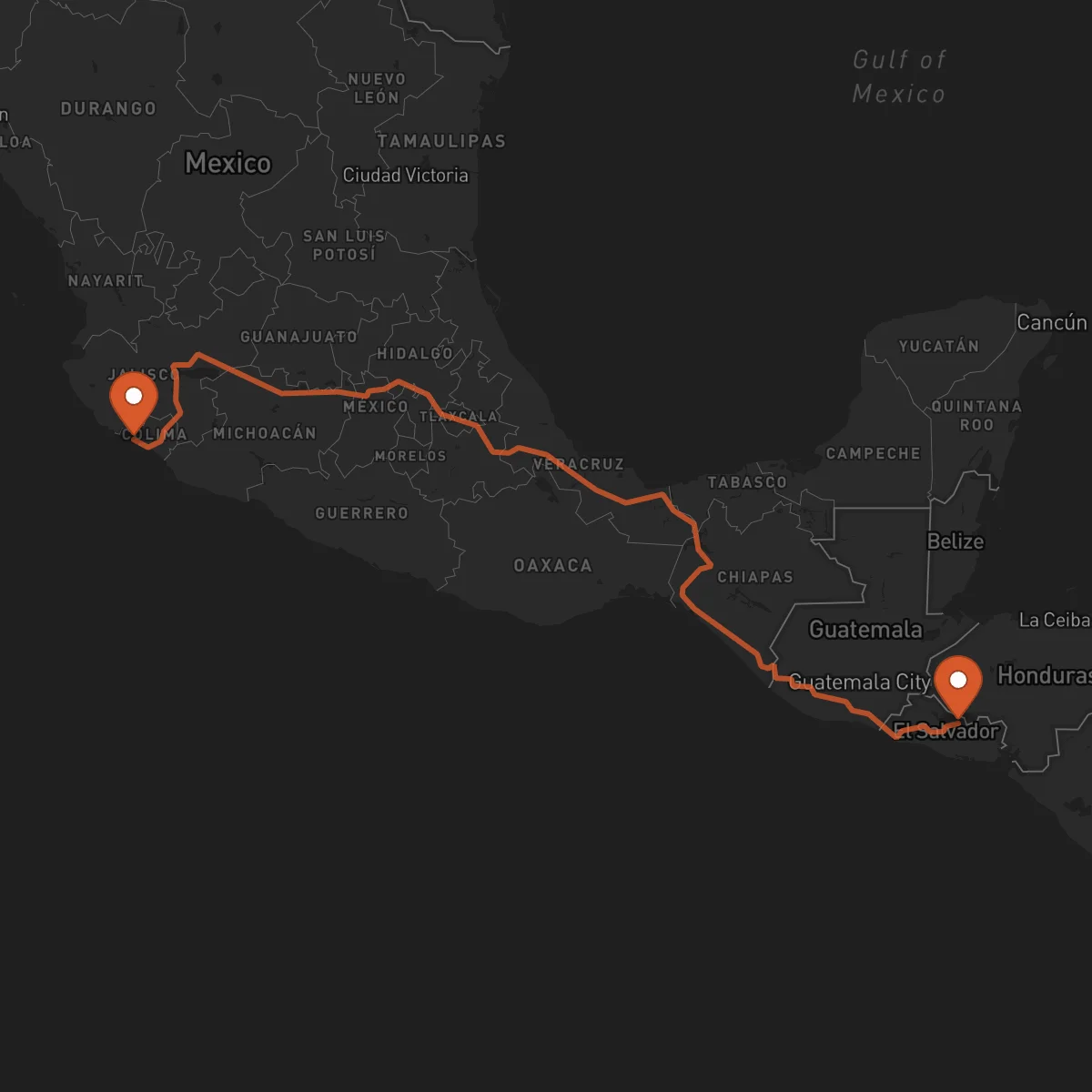 Ruta Manzanillo - Sensuntepeque