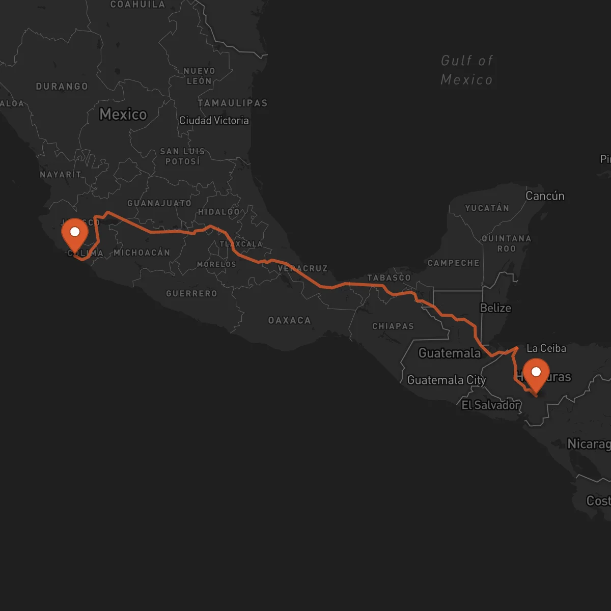 Ruta Tégucigalpa - Manzanillo