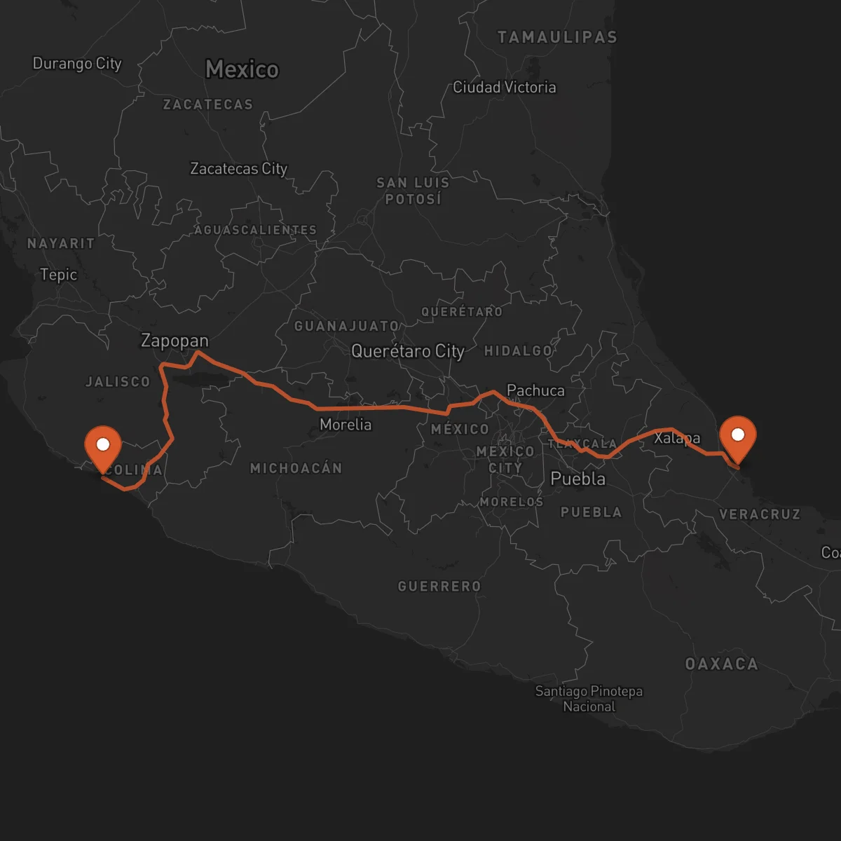 Ruta Veracruz - Manzanillo