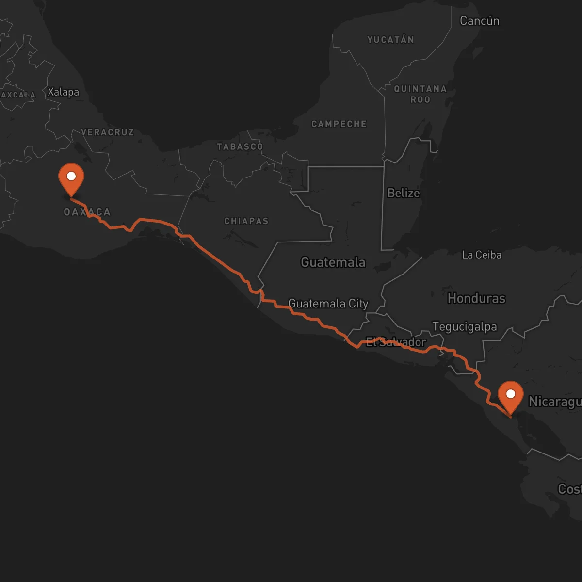 Ruta Masaya - Oaxaca de Juárez