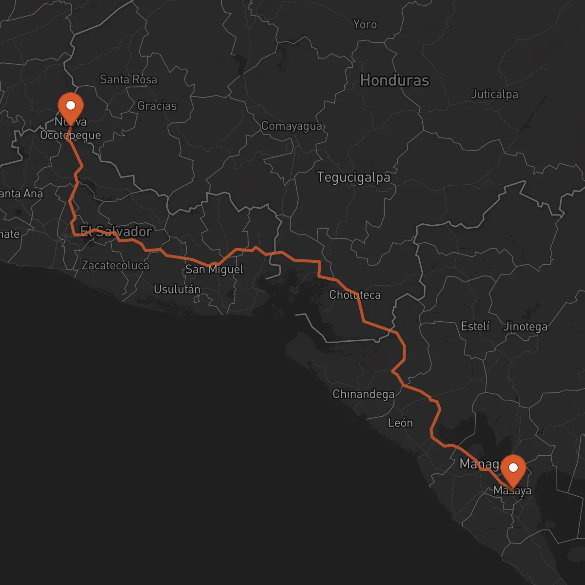 Ruta Ocotepeque - Masaya