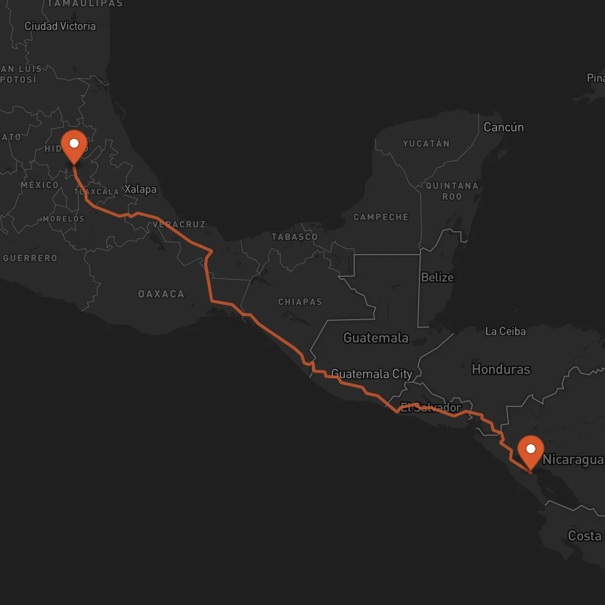 Ruta Masaya - Pachuca de Soto
