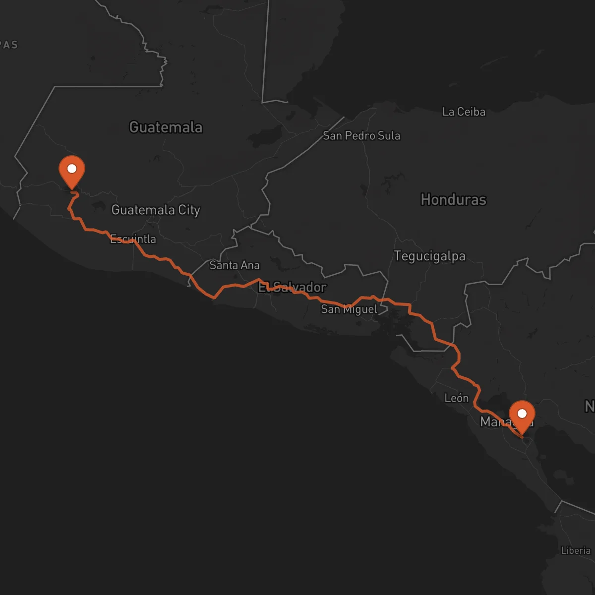 Ruta Masaya - Quetzaltenango