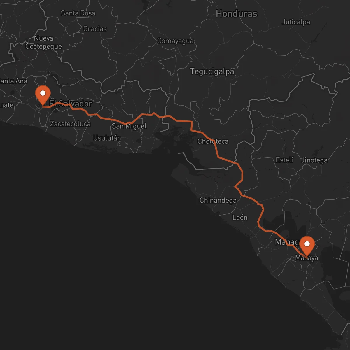 Ruta Masaya - San Salvador