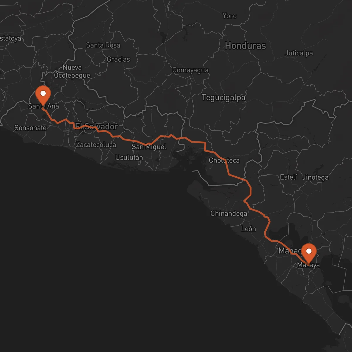 Ruta Santa Ana - Masaya
