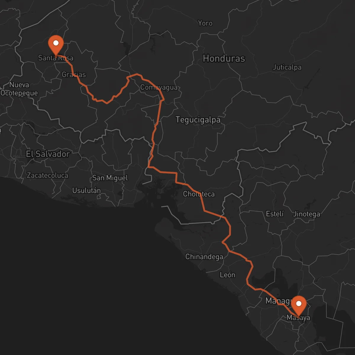 Ruta Masaya - Santa Rosa de Copán