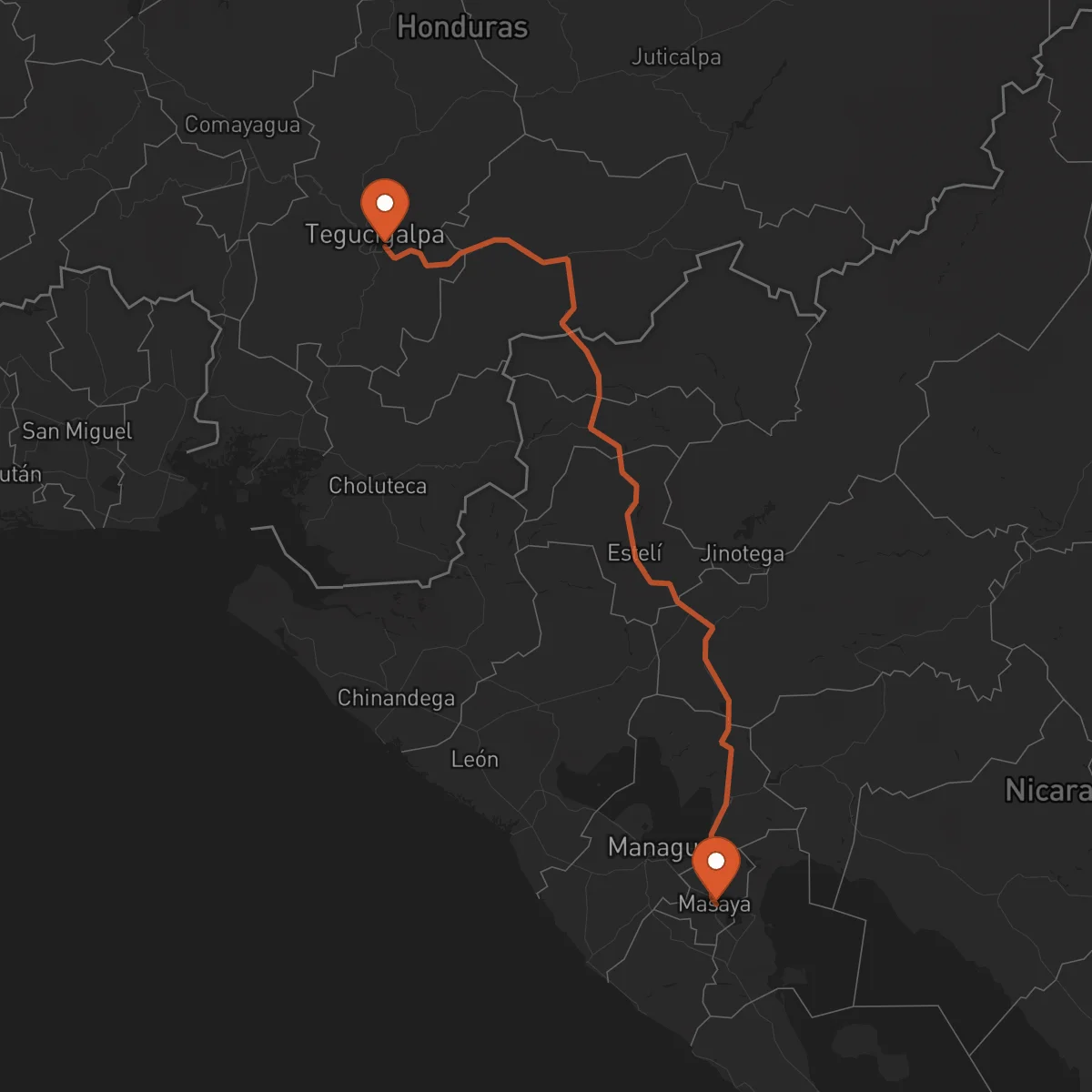 Ruta Masaya - Tegucigalpa