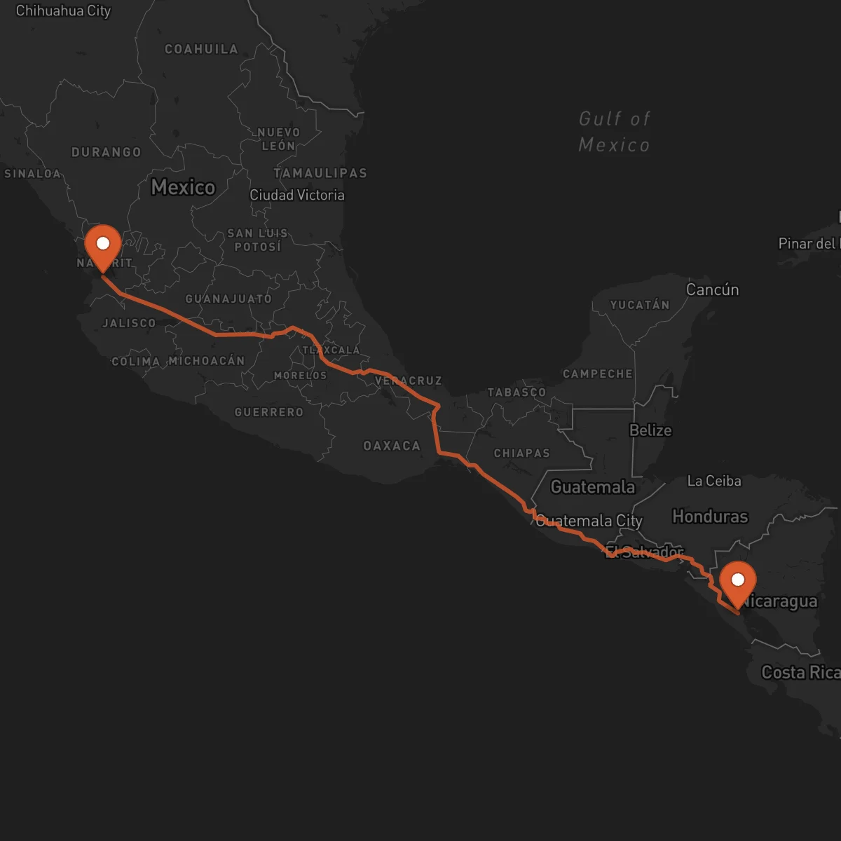 Ruta Tepic - Masaya