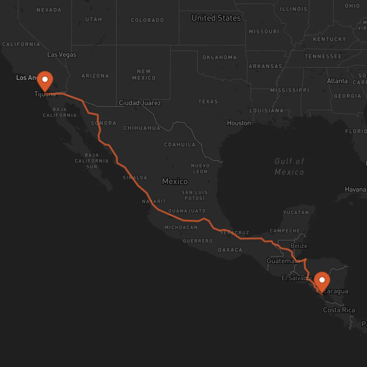 Ruta Tijuana - Masaya