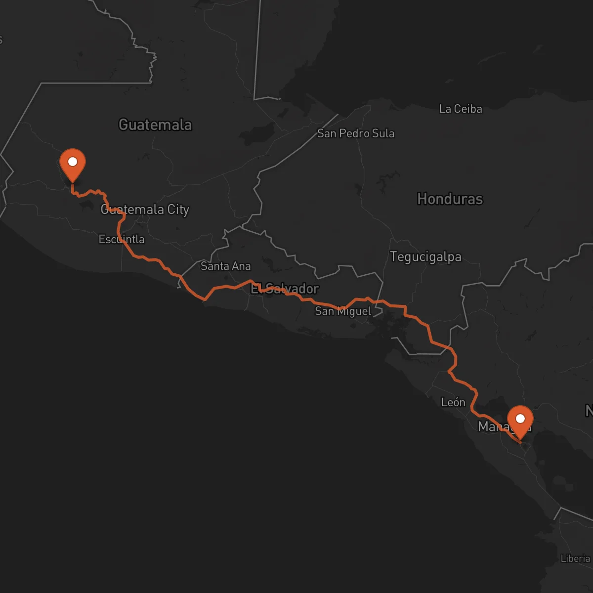 Ruta Totonicapán - Masaya