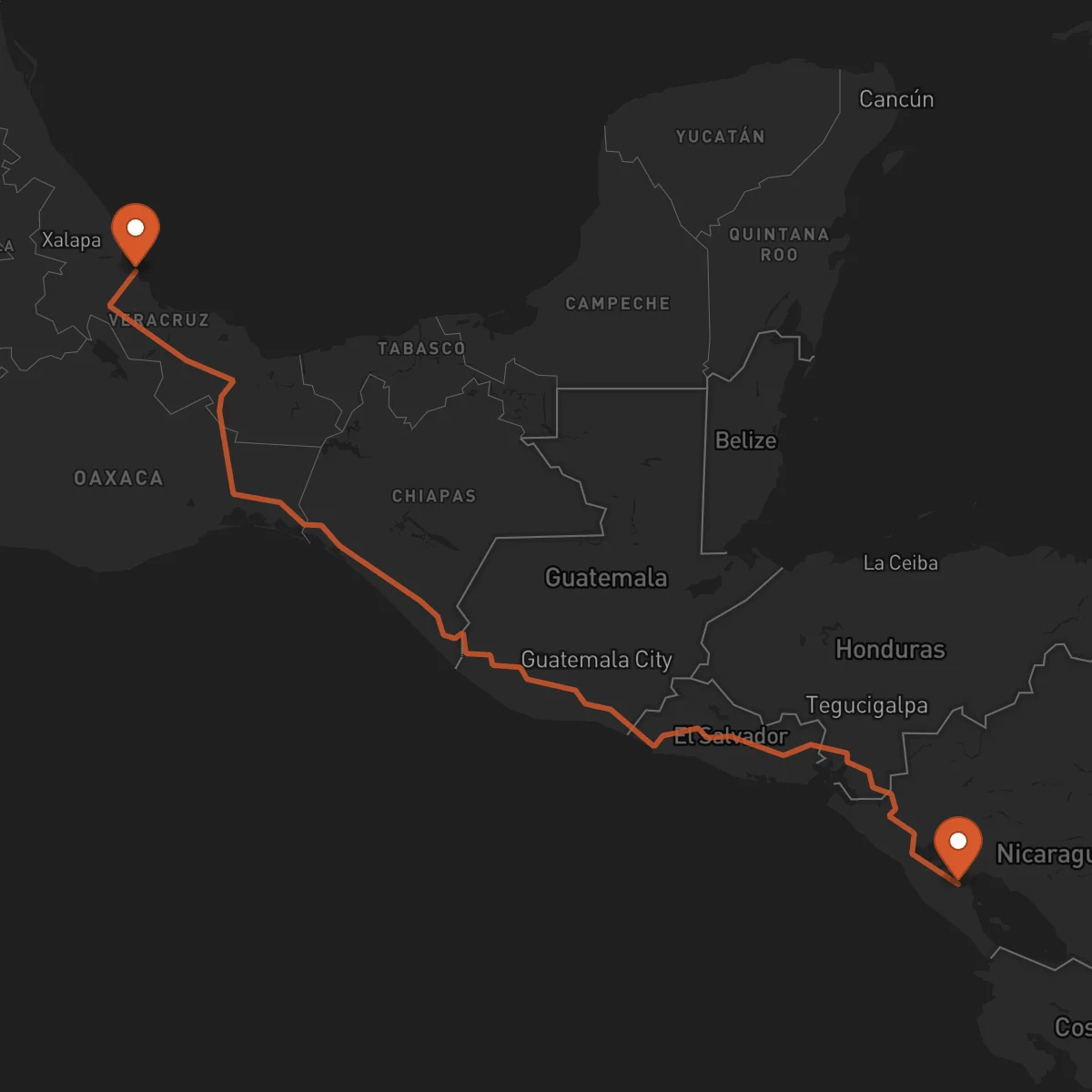 Ruta Masaya - Veracruz