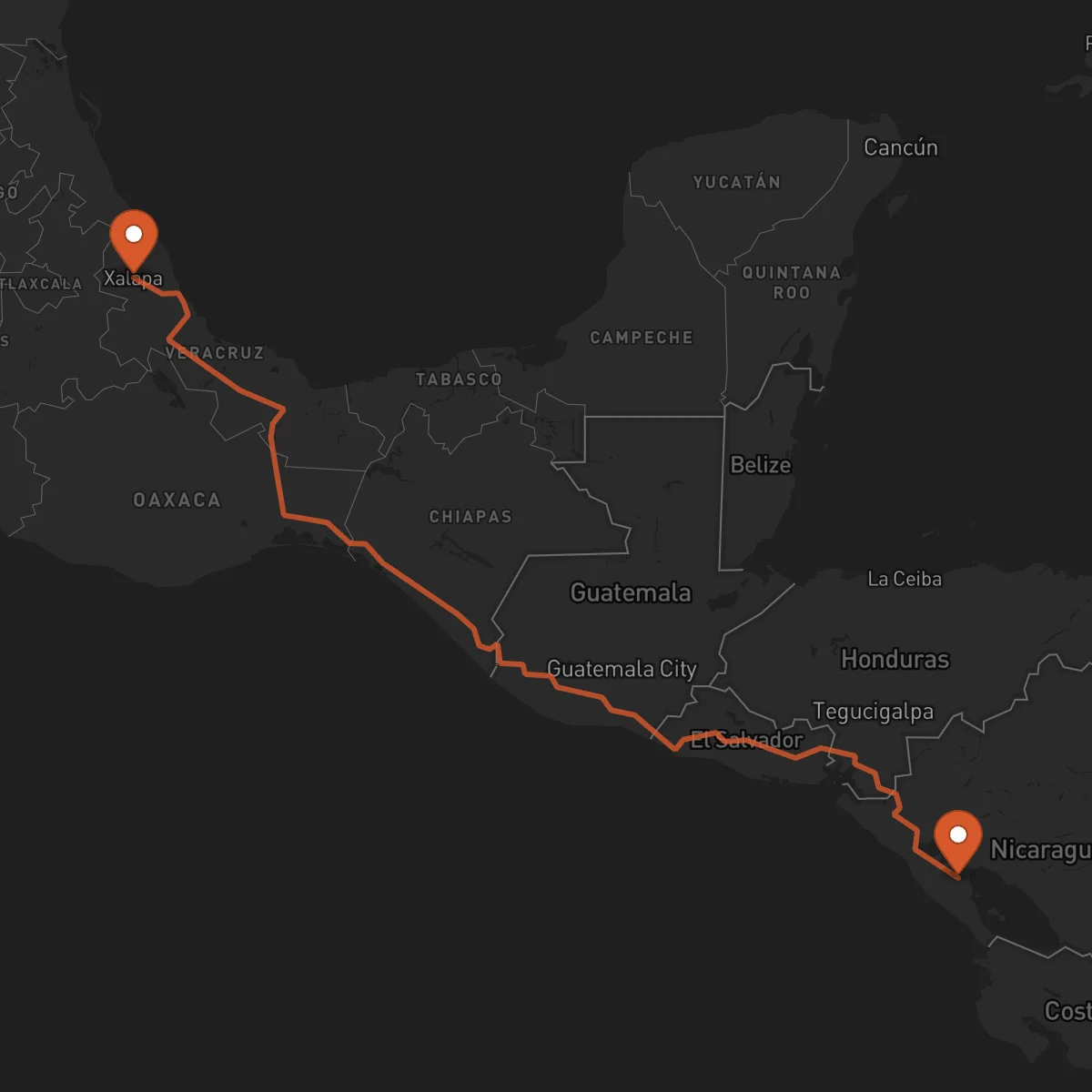 Ruta Xalapa - Masaya