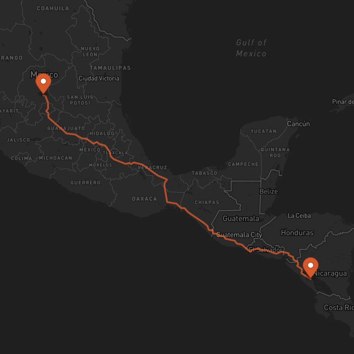 Ruta Zacatecas - Masaya