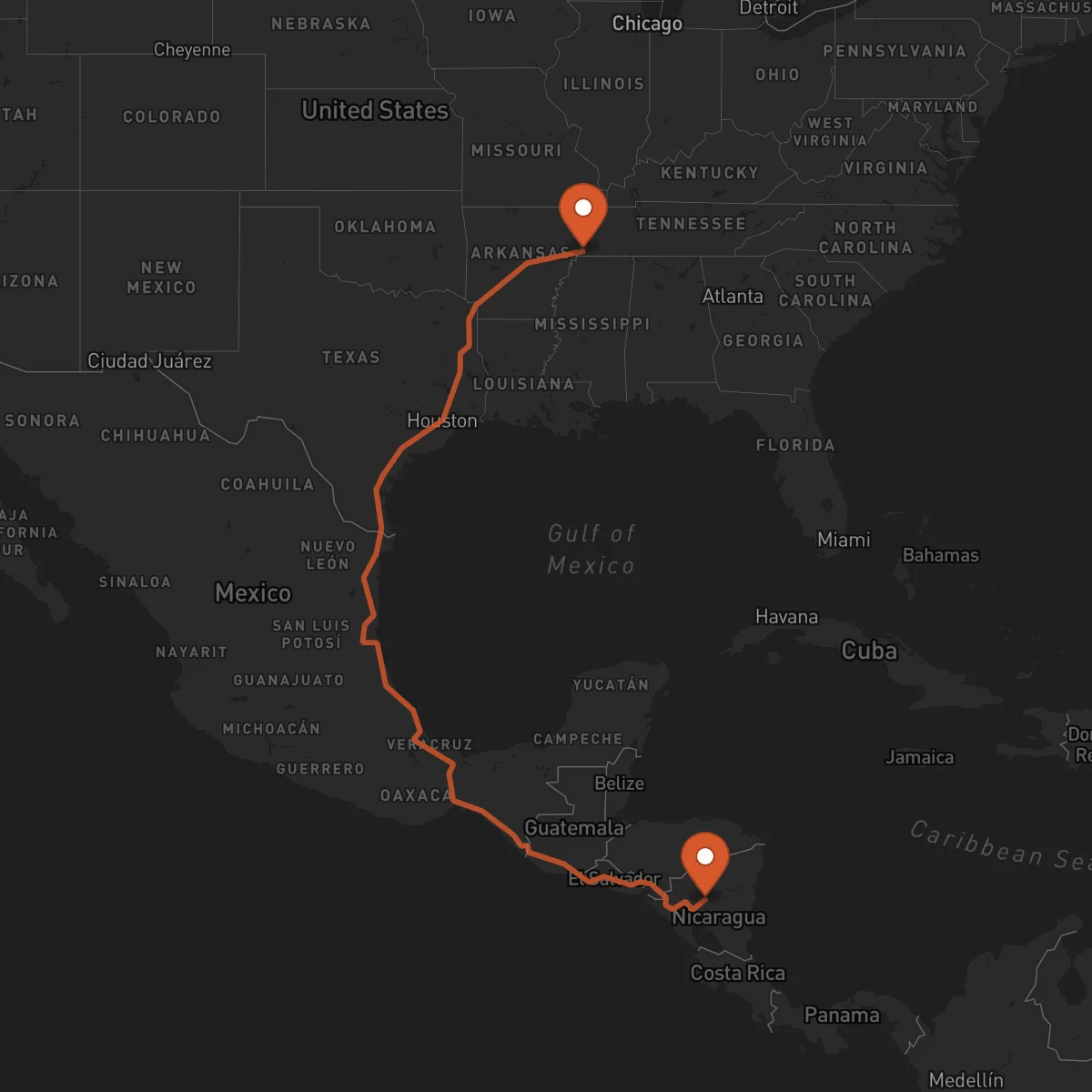 Ruta Memphis - Matagalpa