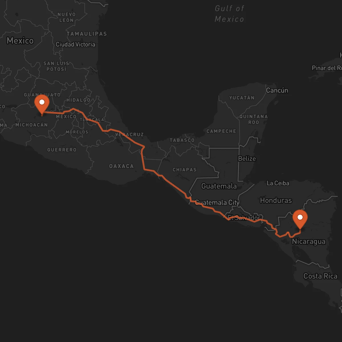 Ruta Matagalpa - Morelia