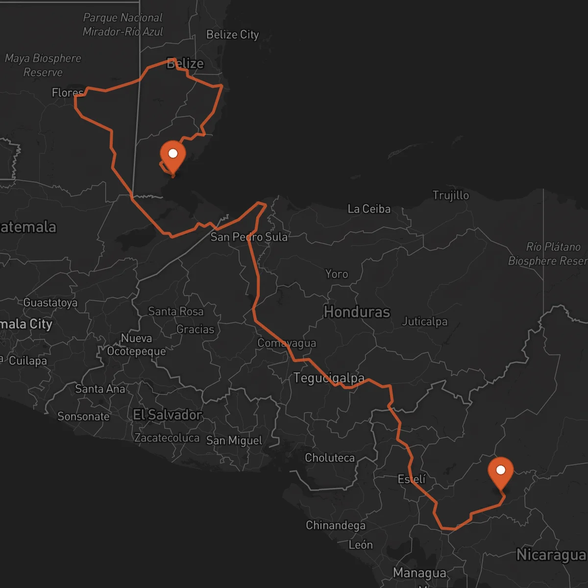 Ruta Punta Gorda - Matagalpa