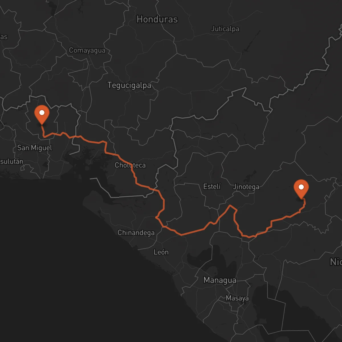 Ruta Matagalpa - San Francisco Gotera