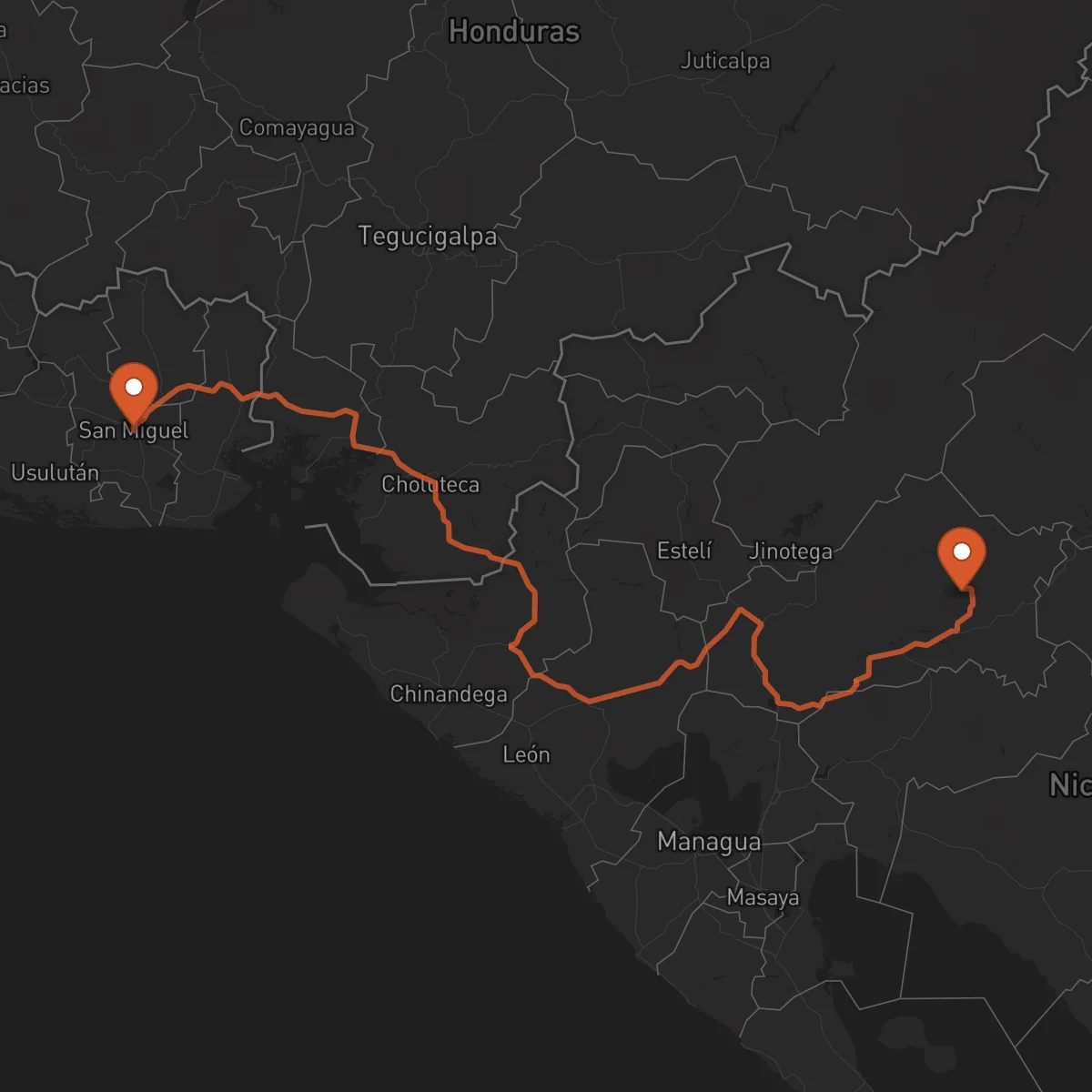 Ruta San Miguel - Matagalpa