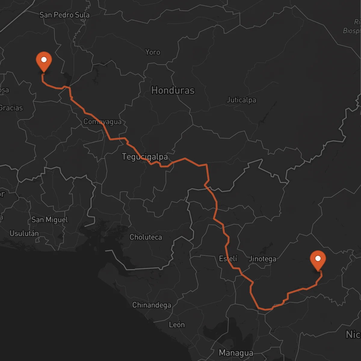 Ruta Matagalpa - Santa Bárbara