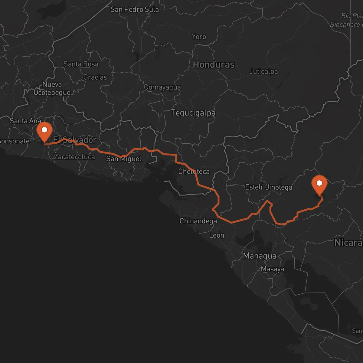 Ruta Santa Tecla - Matagalpa