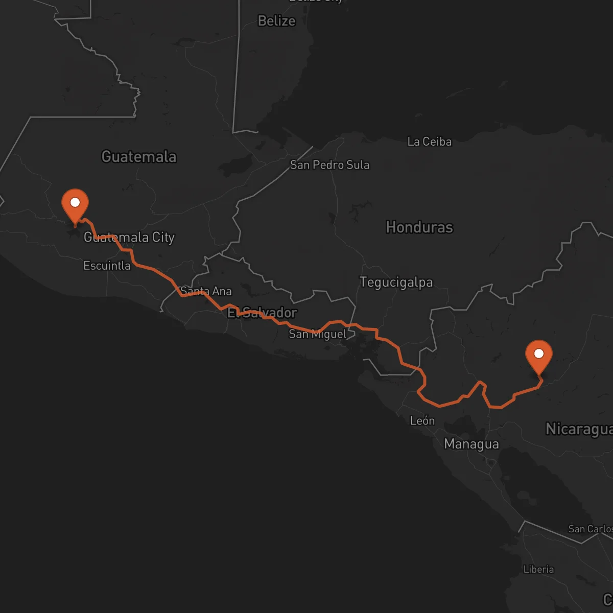 Ruta Sololá - Matagalpa