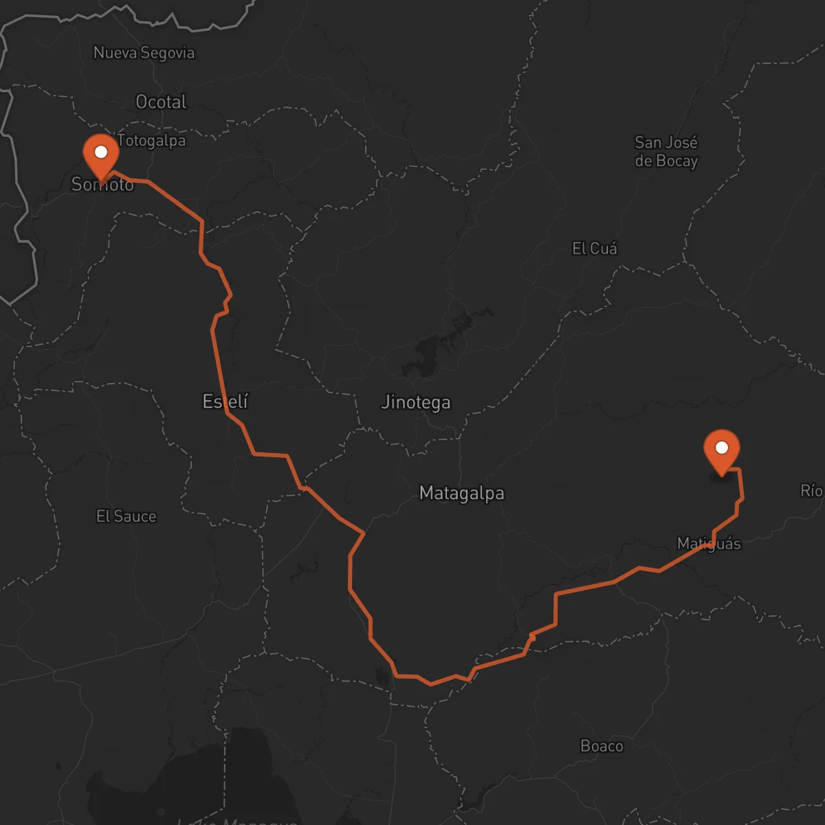 Ruta Matagalpa - Somoto