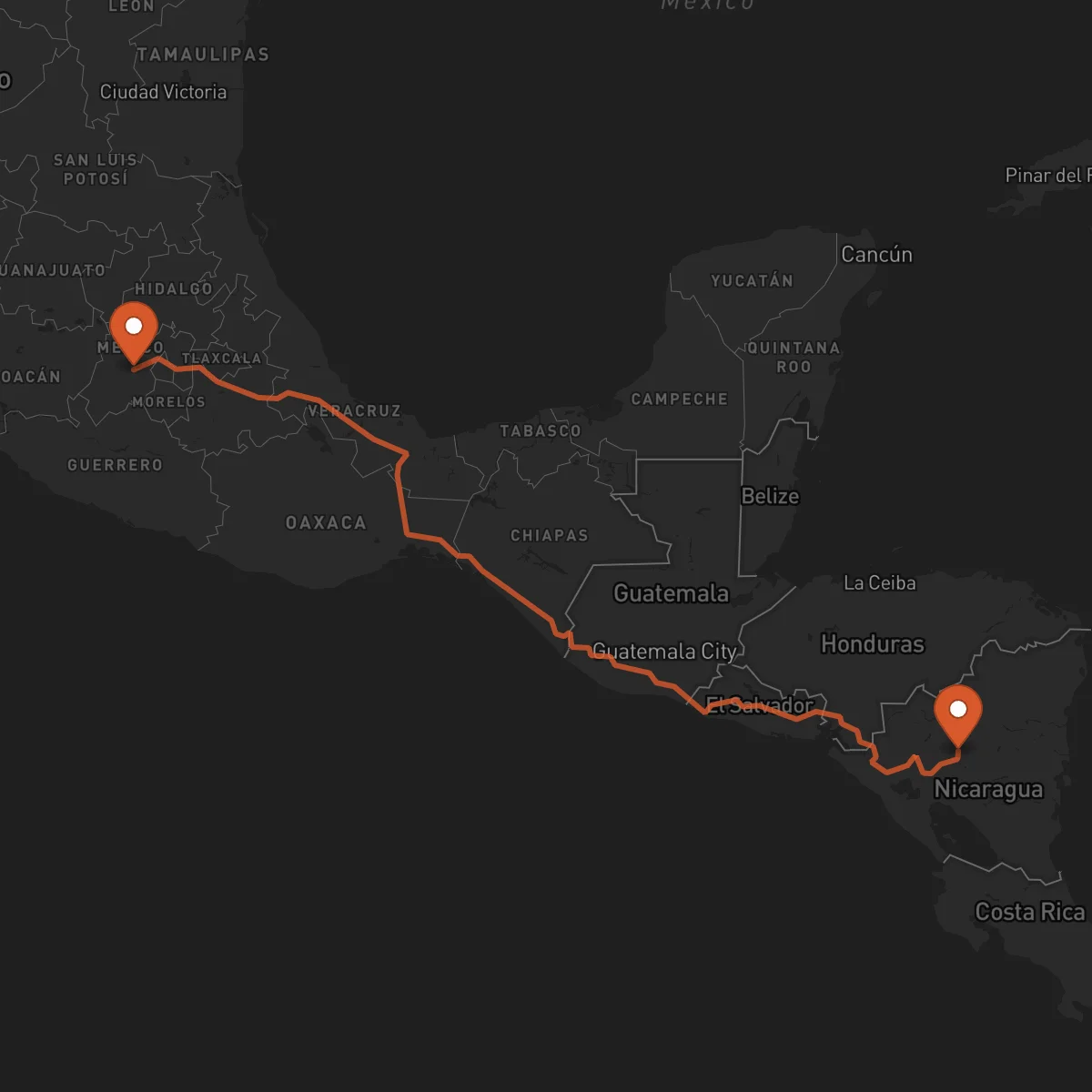 Ruta Toluca - Matagalpa