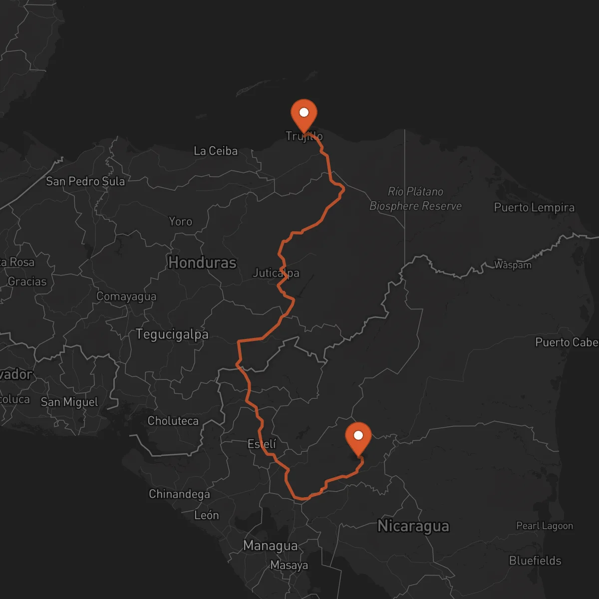 Ruta Trujillo - Matagalpa