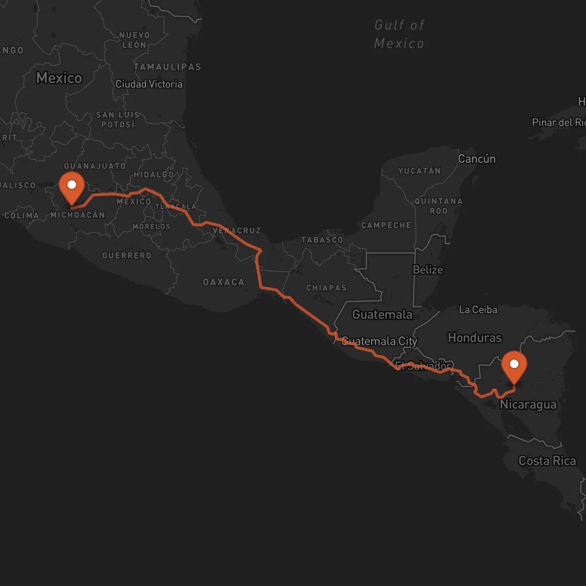 Ruta Matagalpa - Uruapan