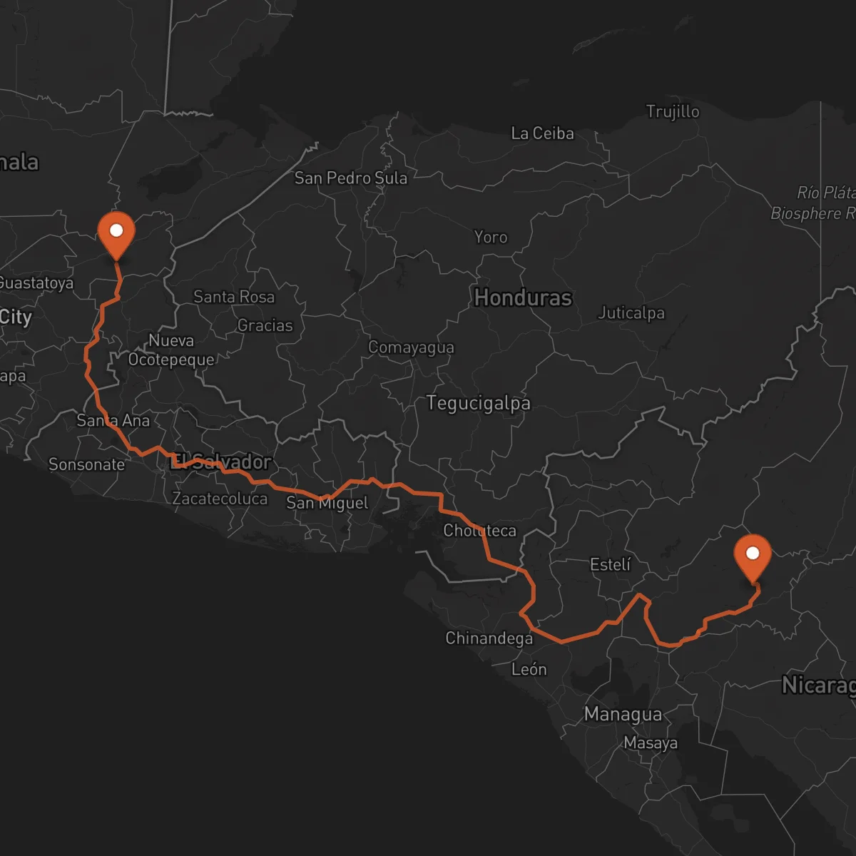 Ruta Zacapa - Matagalpa