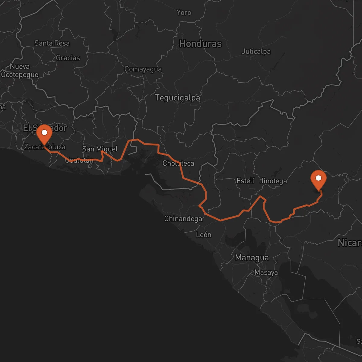 Ruta Zacatecoluca - Matagalpa