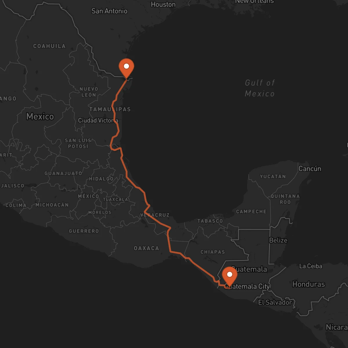 Ruta Mazatenango - Matamoros