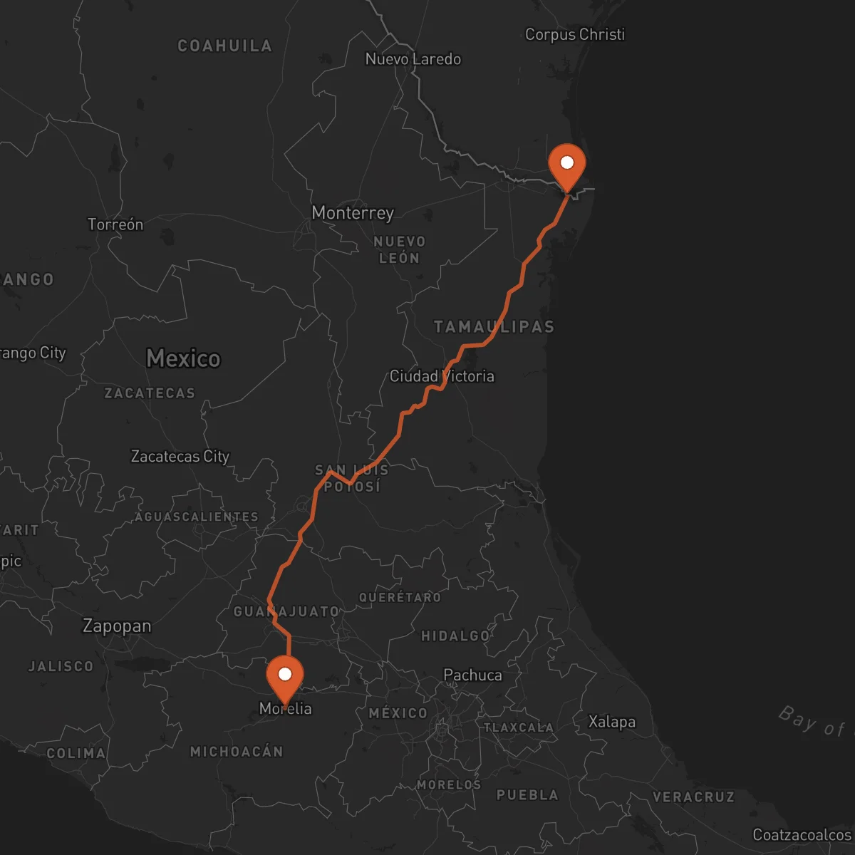 Ruta Matamoros - Morelia
