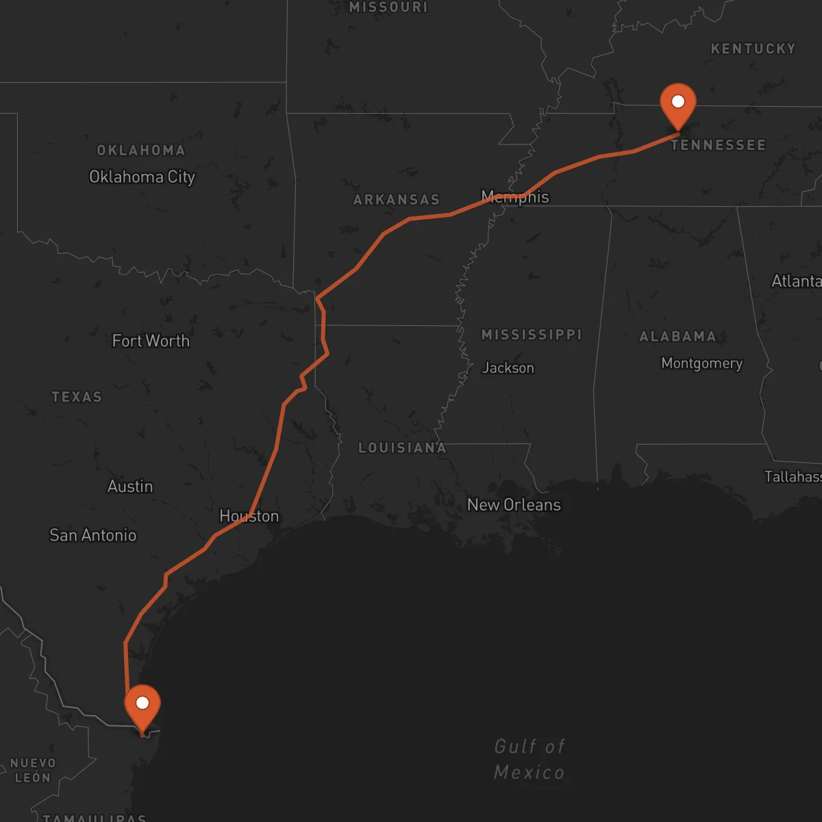 Ruta Matamoros - Nashville