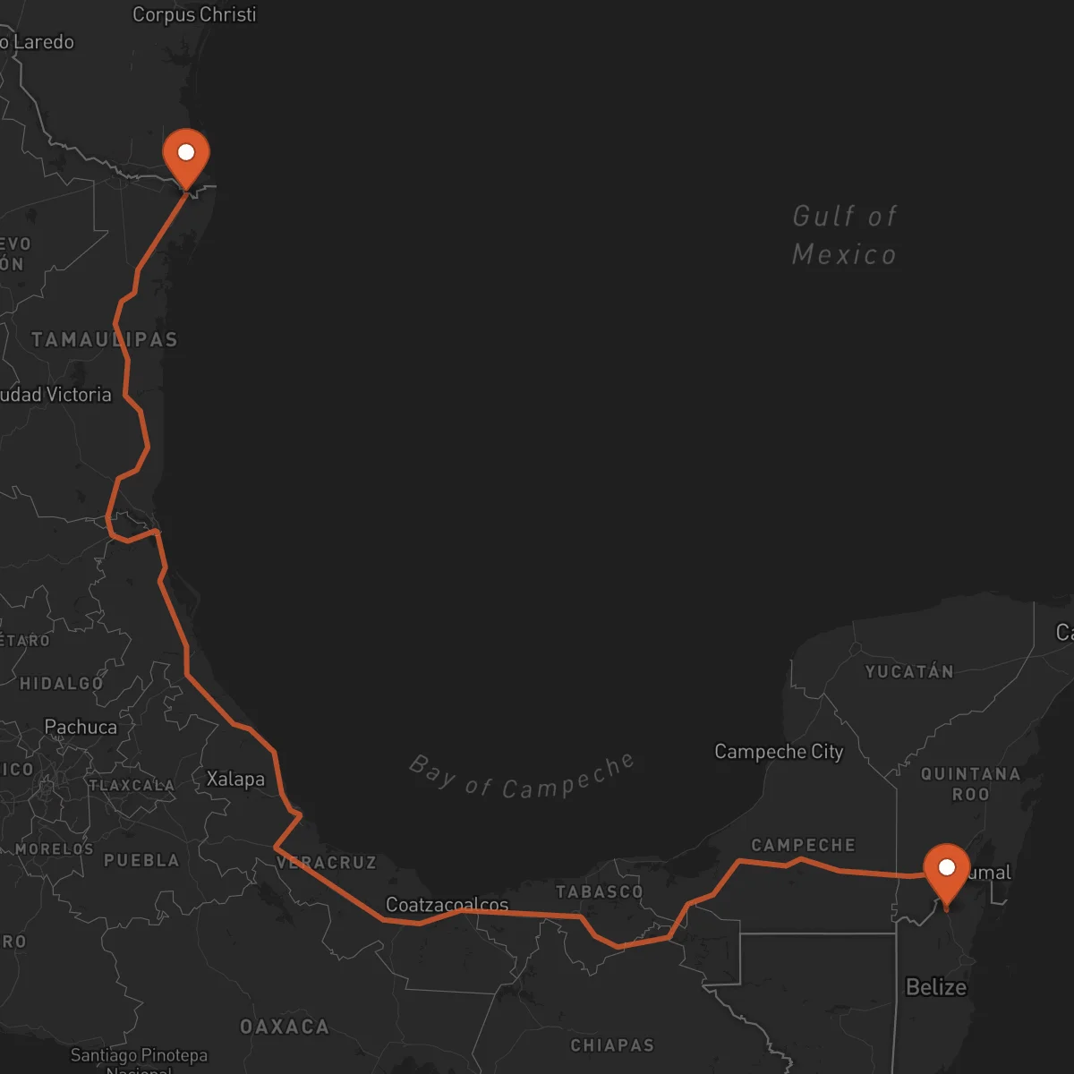 Ruta Matamoros - Orange Walk Town