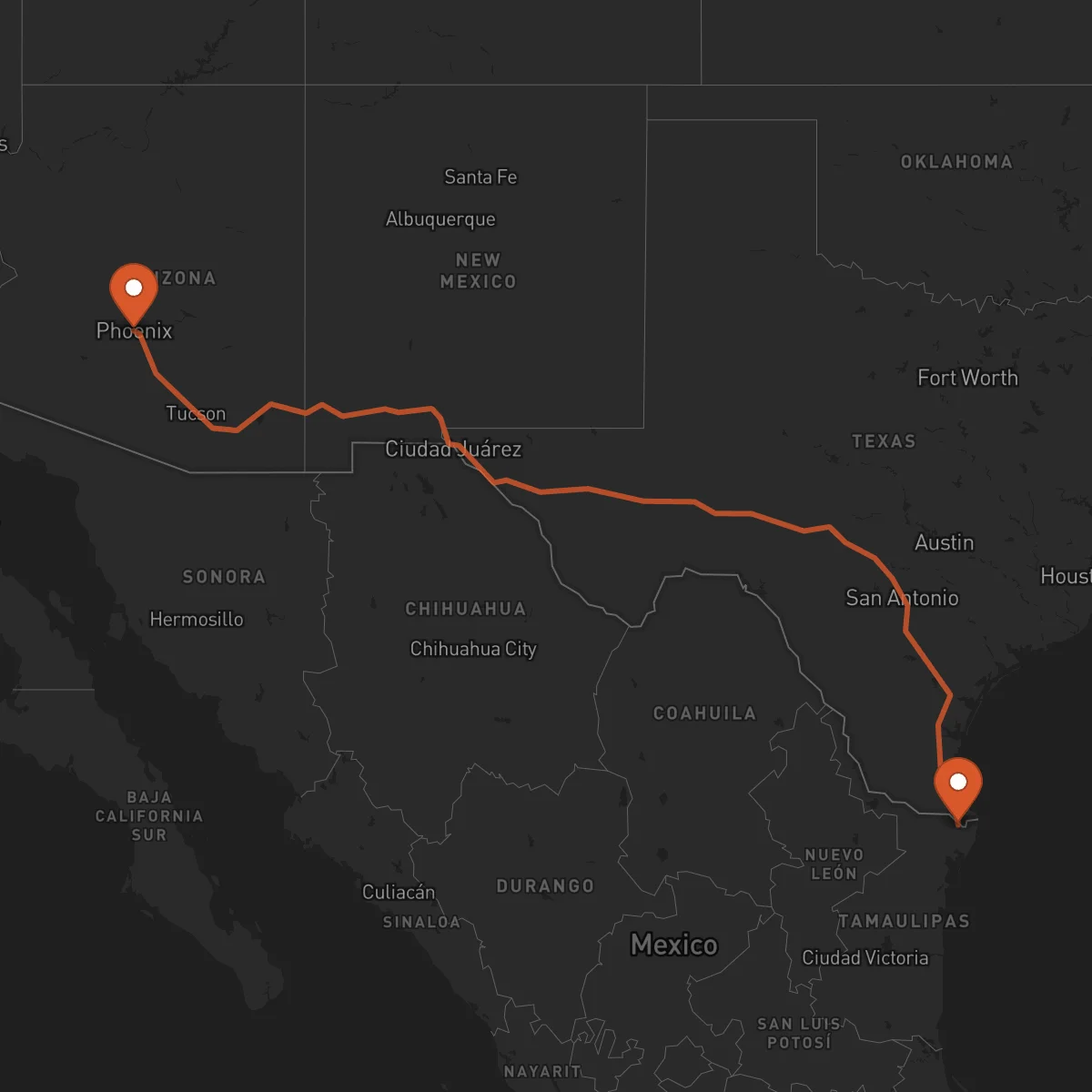 Ruta Matamoros - Phoenix
