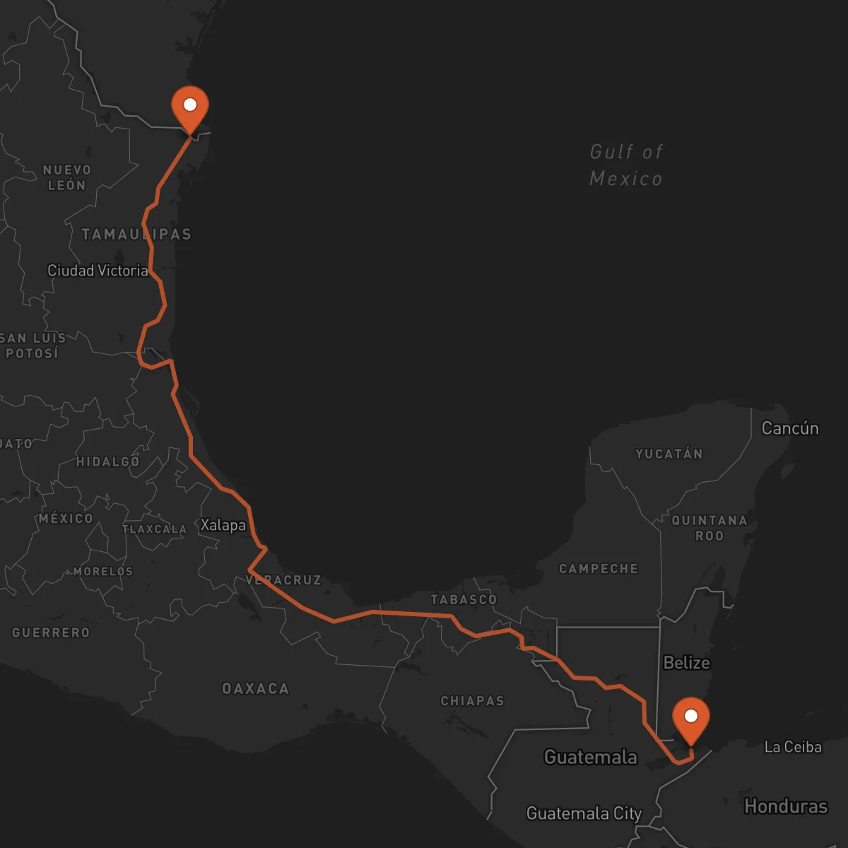 Ruta Matamoros - Puerto Barrios