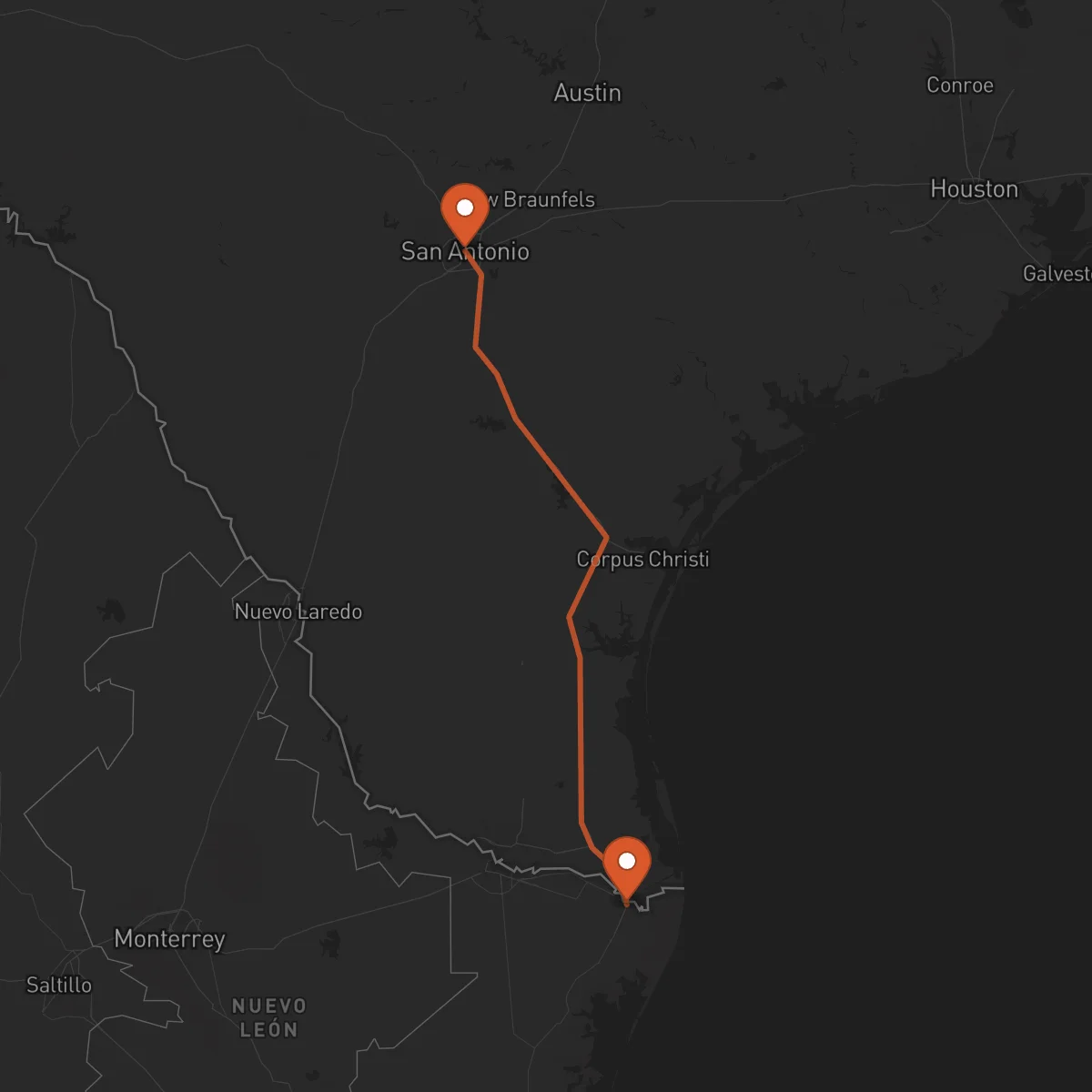 Ruta Matamoros - San Antonio