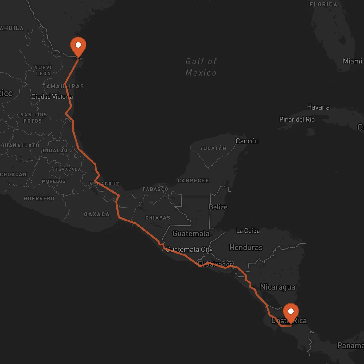 Ruta Matamoros - San José