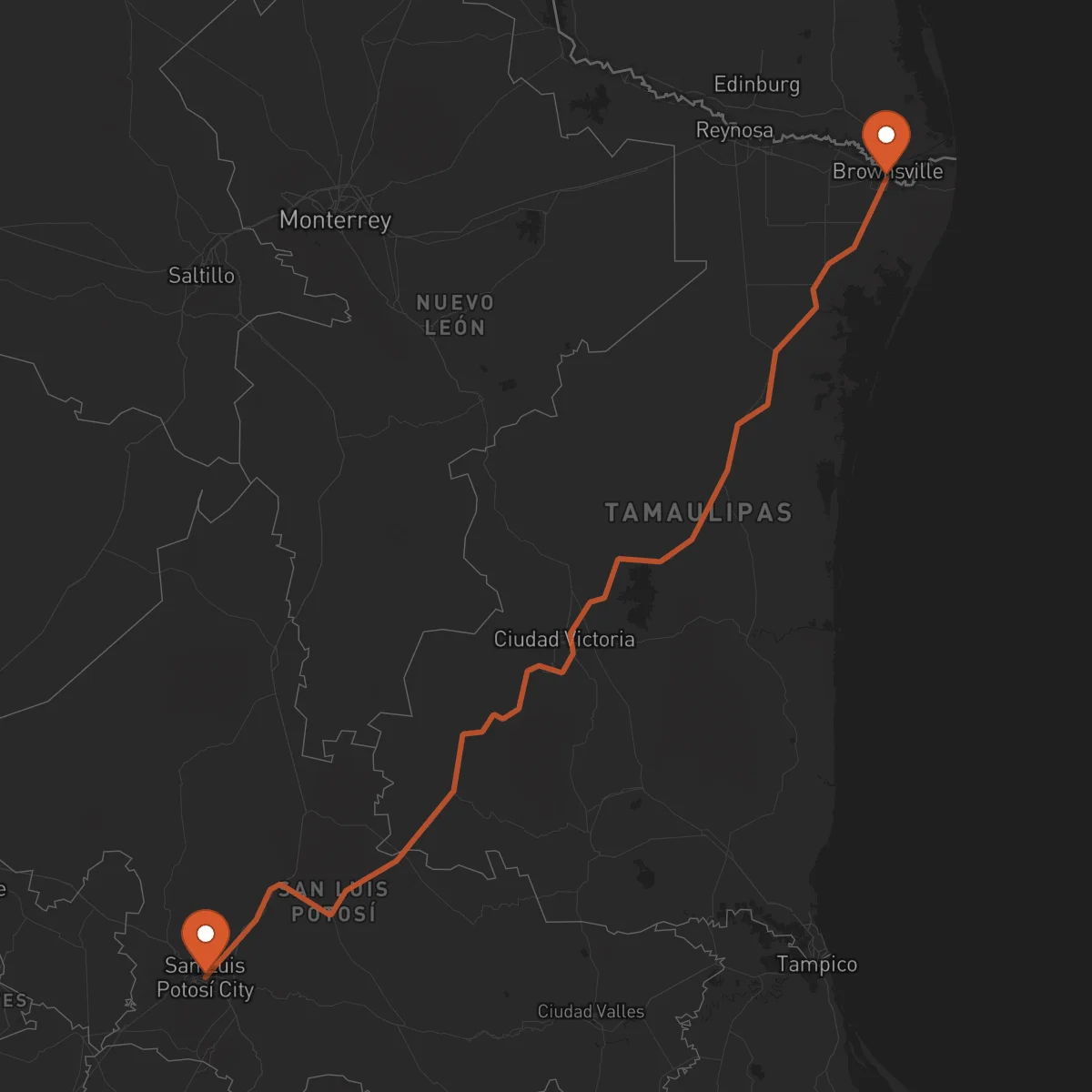 Ruta Matamoros - San Luis Potosí