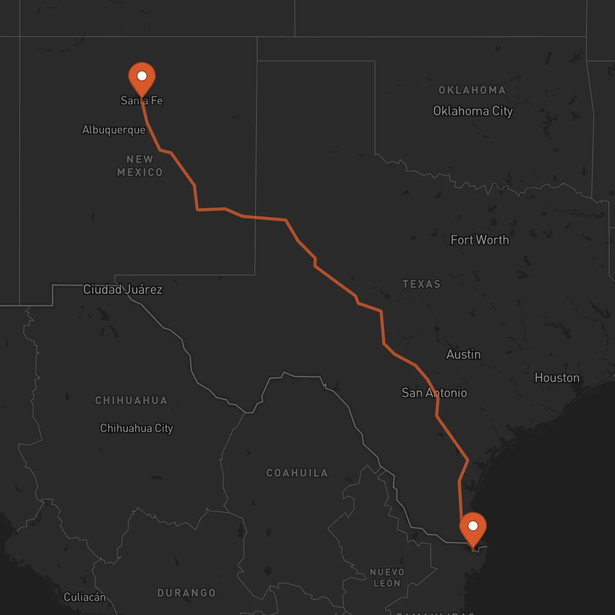 Ruta Matamoros - Santa Fe