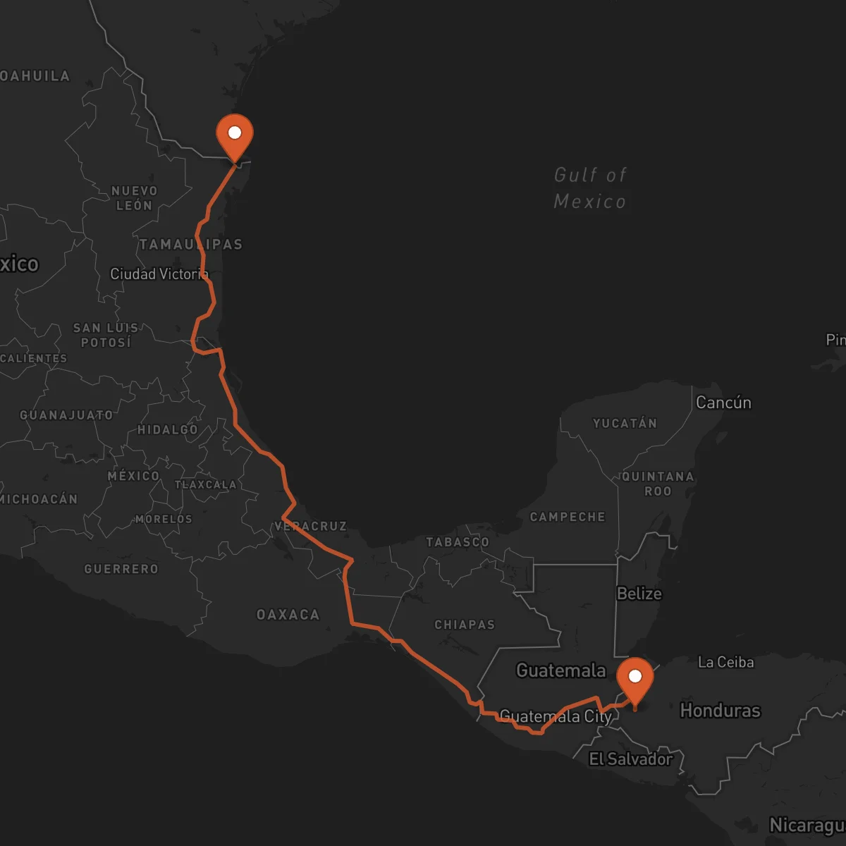 Ruta Santa Rosa de Copán - Matamoros