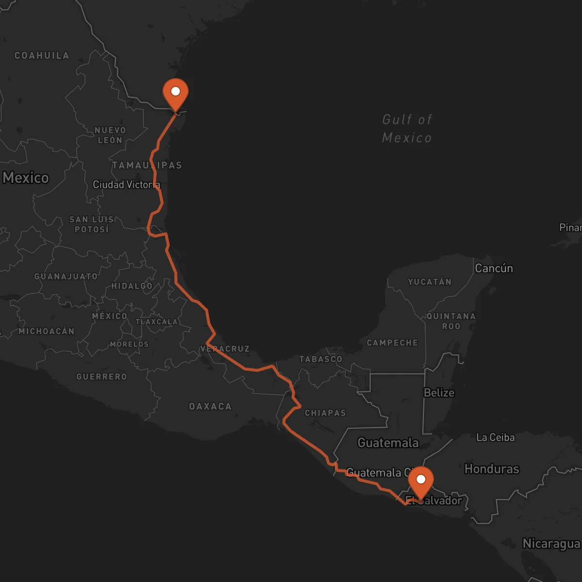 Ruta Matamoros - Santa Tecla
