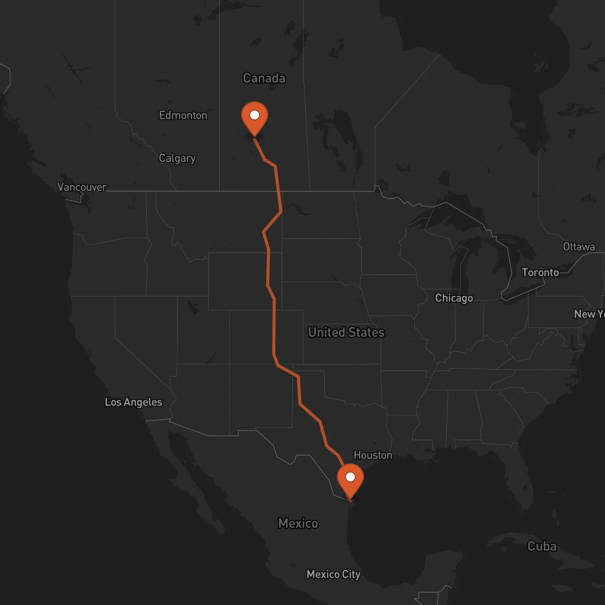 Ruta Saskatoon - Matamoros