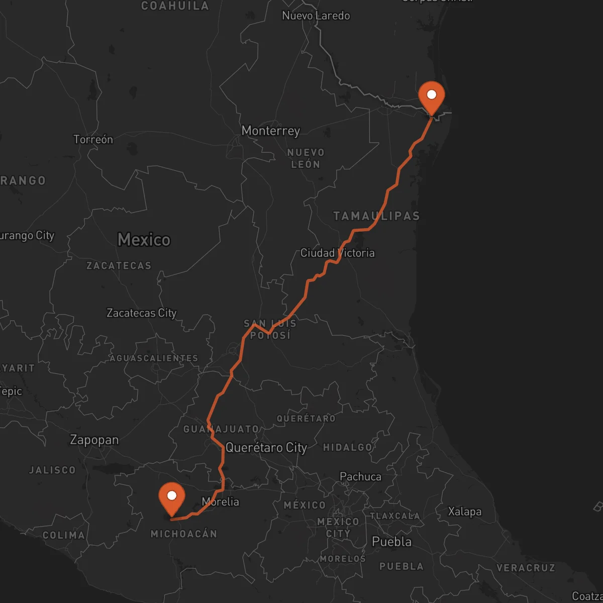 Ruta Uruapan - Matamoros