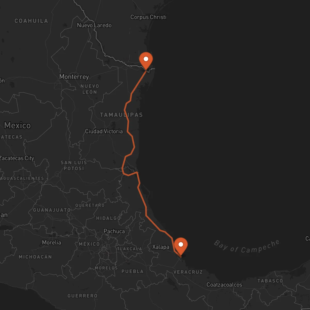Ruta Veracruz - Matamoros